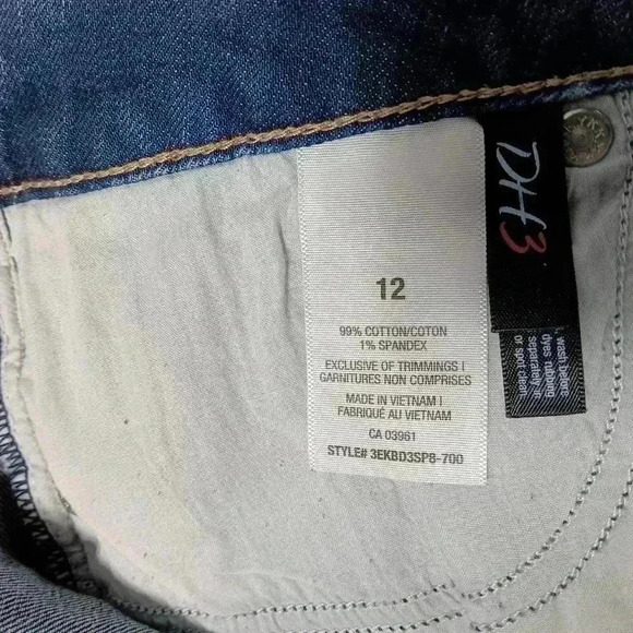 DH3 Denim Jean skirt. 99% cotton. Ladies size  12 - Picture 4 of 5